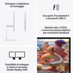 Apple Studio Display XDR - Vetro nanotexture - Sostegno a altezza e inclinazione regolabile MFEP4T/A