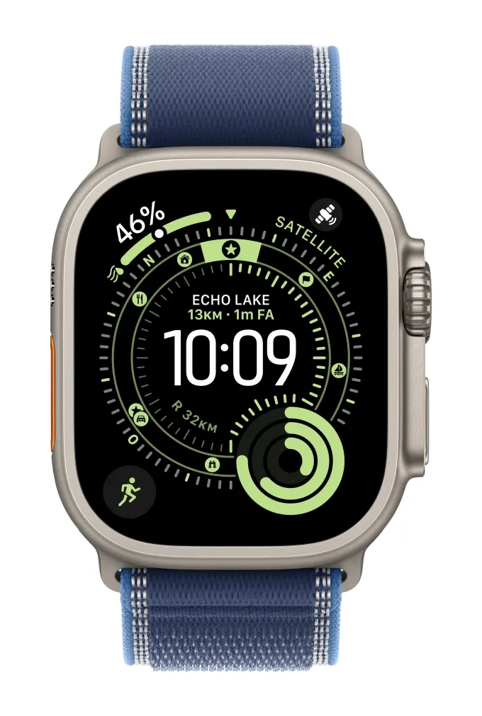 Apple Trail Loop 49mm Blue/Bright Blue M/L – Cinturino Nylon Riflettente per Apple Watch