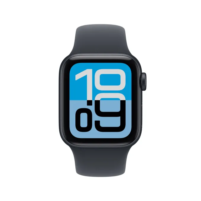 Apple Watch SE 3 GPS, Cassa 40 mm in alluminio mezzanotte con Cinturino Sport - S/M