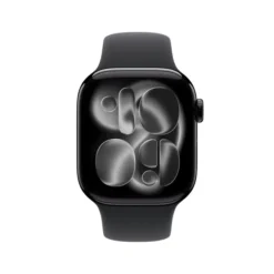 Apple Watch Series 11 GPS, Cassa 42 mm in alluminio Jet Black con Cinturino Sport nero - S/M