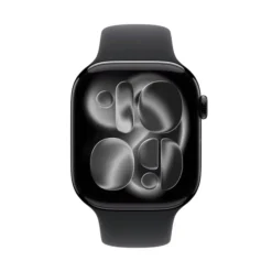 Apple Watch Series 11 GPS, Cassa 46 mm in alluminio Jet Black con Cinturino Sport nero - M/L