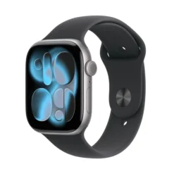 Apple Watch Series 11 GPS, Cassa 46 mm in alluminio grigio siderale con Cinturino Sport nero - M/L