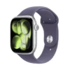 Apple Watch Series 11 GPS 46mm Cassa Alluminio Argento con Sport Band Viola Nebbia S/M