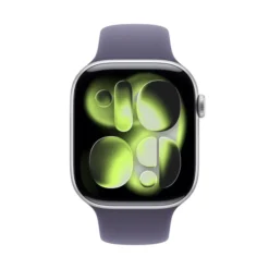 Apple Watch Series 11 GPS 46mm Cassa Alluminio Argento con Sport Band Viola Nebbia S/M