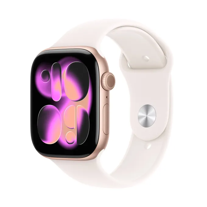 Apple Watch Series 11 GPS 46mm Cassa Alluminio Oro Rosa con Band Rosa Fard M/L
