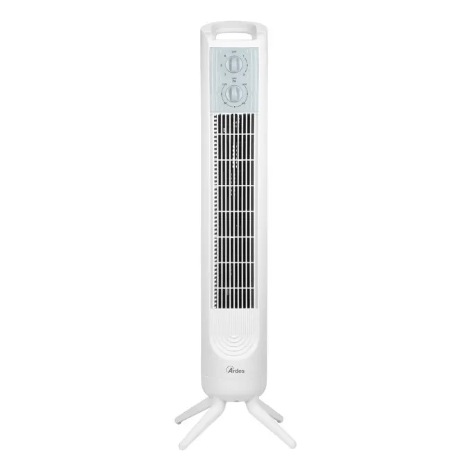 Ardes AR5T802 Ventilatore a torretta, 3 velocità, Timer 120 minuti, Oscillazione laterale automatica - Bianco