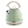 Ariete 2877 Bollitore elettrico 1,7 Litri di Design - Infusi, tè e tisane - Autospegnimento - 2000 Watt - Acciaio Inox - Linea Vintage - Verde