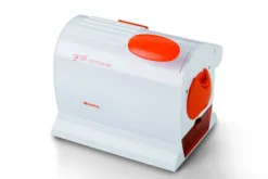 ARIETE - 445 Gratì professional Grattuggia con rullo professionale, 120 Watt, contenitore estraibile - Arancione/Bianco