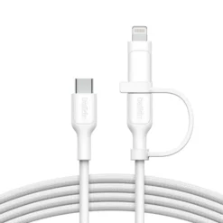 Belkin BoostCharge Pro Cavo 2 in 1 USB-C/Lightning 1,5m Ricarica Rapida 60W Bianco