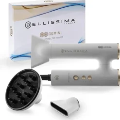 BELLISSIMA IMETEC - ASCIUGACAPELLI GEMINI 1400 Watt, 11918 - Bianco
