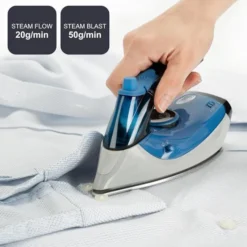 Black & Decker BXIR1000E ferro da stiro Ferro a vapore, Acciaio inossidabile,1000 Watt - Blu e Bianco