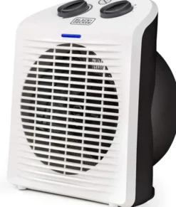 Black+Decker BXSH2000E Termoventilatore, 2000 W, Plastic, Bianco
