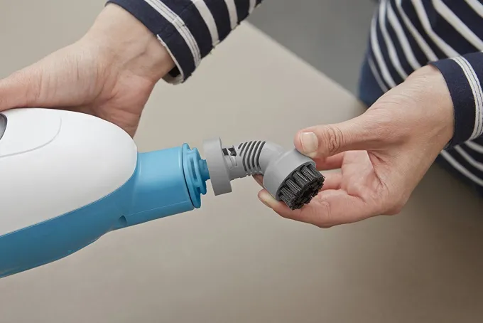 BLACK+DECKER FSMH13E5-QS Lavapavimenti a Vapore Steam-Mop 5in1, Bianco/Blu