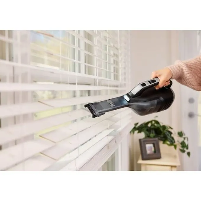 Black & Decker Mini Aspirapolvere Portatile Ricaricabile 12V Autonomia 15 min colore Nero/Grigio Dustbuster - DVD320J-QW