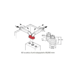 Bosch Caldaia A Condensazione Junkers Condens 2300 W GC2300W 24 C Bianca Metano Completa Di Kit Scarico Fumi