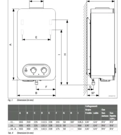 BOSCH Scaldino a Gas 14 Litri Metano camera aperta T4204