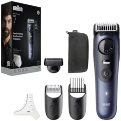 Braun BeardTrimmer 7 BT7520 lama Ultra Sharp ProBlade, lunghezza taglio 2cm - Nero e Blu