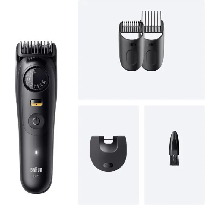 Braun BeardTrimmer 9 BT5520 regolabarba Batteria 40 2 cm Bagnato e secco Nero