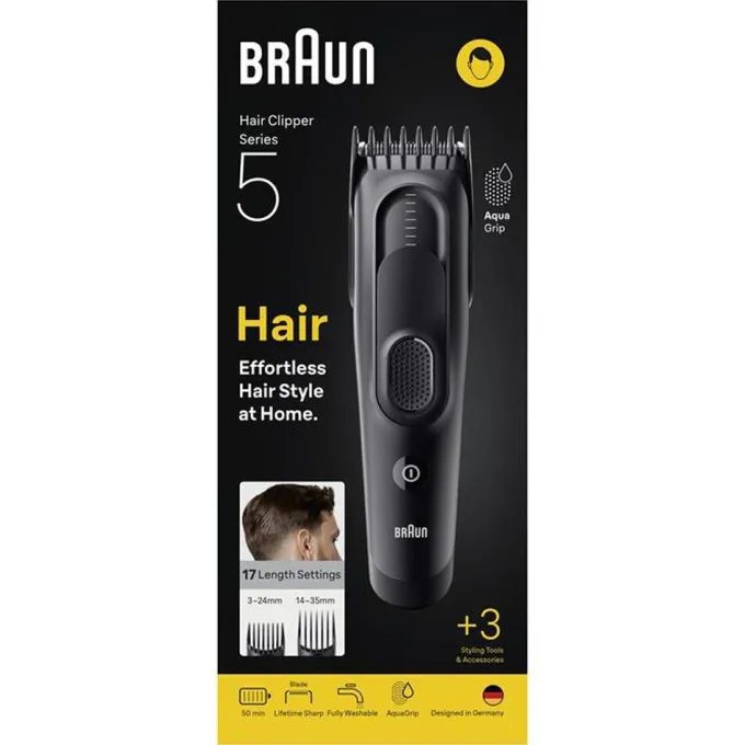 Braun HC5530 tagliacapelli Nero 17 Nichel-Metallo Idruro
