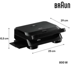Braun MultiFry 5 - Friggitrice ad aria calda per cottura a basso contenuto di grassi, facile preparazione con 8 programmi di cottura, cestello di cottura senza PFAS con capacità 6L, da 80 °C a 200 °C