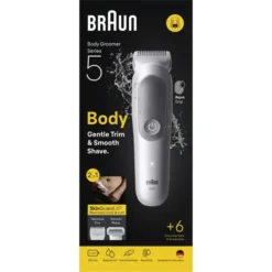 BRAUN - Rasoio BG 5550 dry, autonomia 100 minuti, tecnologia SkinGuard - Bianco
