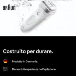 BRAUN SILK-EPIL 7 7-000 RICARICABILE WET&DRY 40 PIN. MICRO GRIP SMART LIGHT