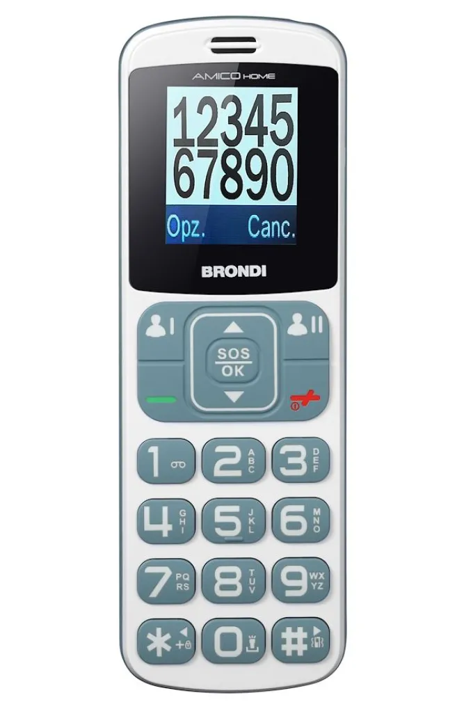 Brondi Amico Home 1.77" Telefono Bianco/Grigio con Vibrazione