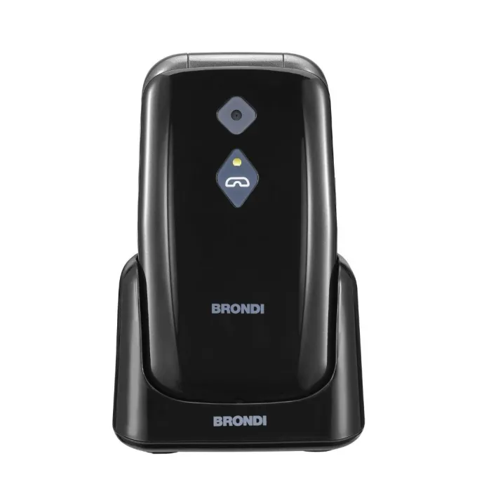 BRONDI - Cellulare AMICO SICURO PLUS - BLACK METAL - Bluetooth 2.1 - Con fotocamera digitale integrata - Con Lettore MP3 - Con vibrazione