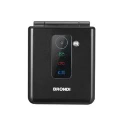 BRONDI - Cellulare FLIPPER - BLACK METAL - Display LCD 2,4" - Bluetooth 2.1 - Con fotocamera digitale integrata