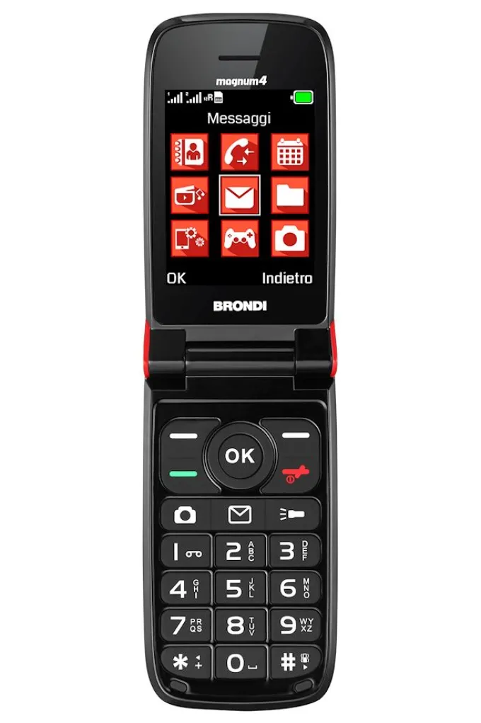 Brondi Magnum 4 7,11 cm (2.8") Rosso Telefono cellulare basico