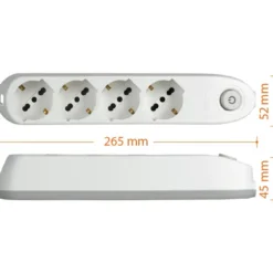 bticino Poker prolunghe e multiple 1,5 m 4 presa(e) AC Interno - Bianco