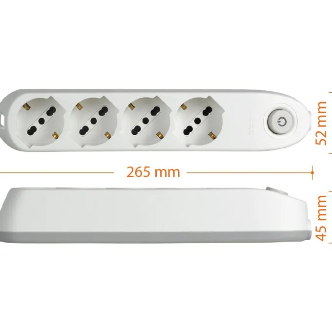 bticino Poker prolunghe e multiple 1,5 m 4 presa(e) AC Interno - Bianco