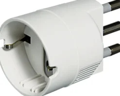 BTicino S3624DE Adattatore Presa Tedesca, Bianco, 16A