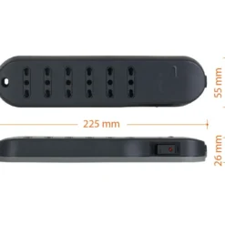 bticino Slim6 prolunghe e multiple 1,5 m 6 presa(e) AC Interno - Grigio