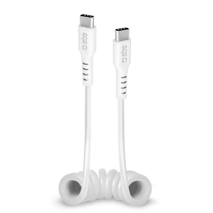 Cavo USB-C a USB-C SBS 1m Bianco – USB 3.2 Gen 1, Ricarica e Dati Veloci