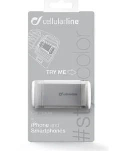 Cellularline Car Holder - Universale Supporto auto super colorato - Bianco