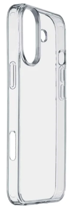 CELLULARLINE - Cover CLEAR STRONG per iPhone 16, bordi in gomma, protezione da urti e graffi - Trasparente