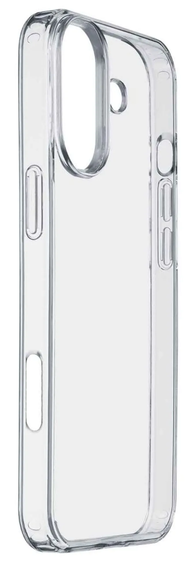 CELLULARLINE - Cover CLEAR STRONG per iPhone 16, bordi in gomma, protezione da urti e graffi - Trasparente