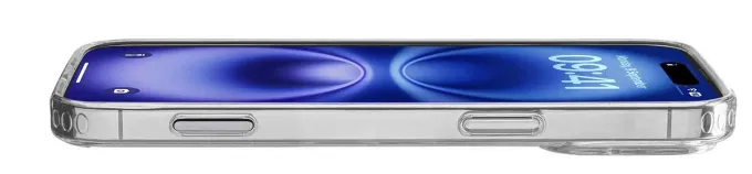 CELLULARLINE - Cover CLEAR STRONG per iPhone 16, bordi in gomma, protezione da urti e graffi - Trasparente