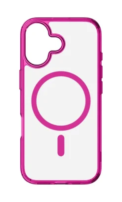 Cellularline ICONIC MAG Custodia MagSafe Trasparente con Bordi Colorati