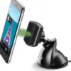 CELLULARLINE - MAG4PILOTFORCE Supporto smartphone da auto magnetico con fissaggio a ventosa, Universale - Nero