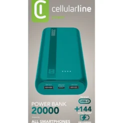 CELLULARLINE Power Bank Essential 20.000 mAh: Ricarica Affidabile e Compatta