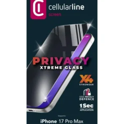 CELLULARLINE PRIVACY XTREME GLASS – Vetro temperato privacy ad alta resistenza