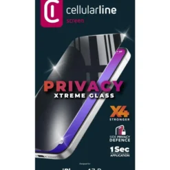 Cellularline Privacy Xtreme Glass – Vetro temperato privacy per protezione schermo