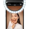 CELLULARLINE - SELFIE RING POCKETK - Anello led per riprese video e selfie - Nero