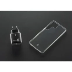 CELLULARLINE STARTER KIT con back cover e caricabatteria USB Type-C 25W Samsung Galaxy S22 Ultra