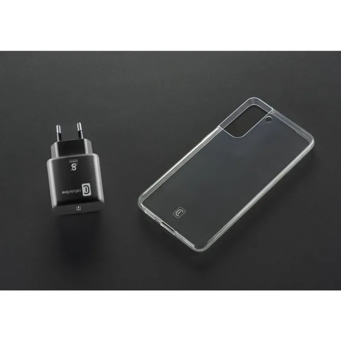 CELLULARLINE STARTER KIT con back cover e caricabatteria USB Type-C 25W per Galaxy S22