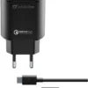 Cellularline USB Charger Kit QC - Type-C, Nero