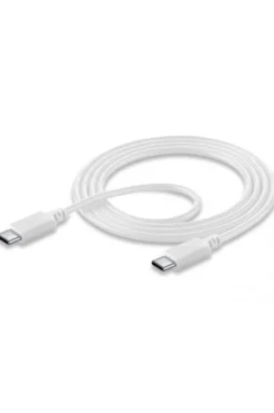 Cellularline USB-C to USB-C DATA CABLE Cavo USB-C/USB-C per ricarica e sincronizzazione dati Bianco