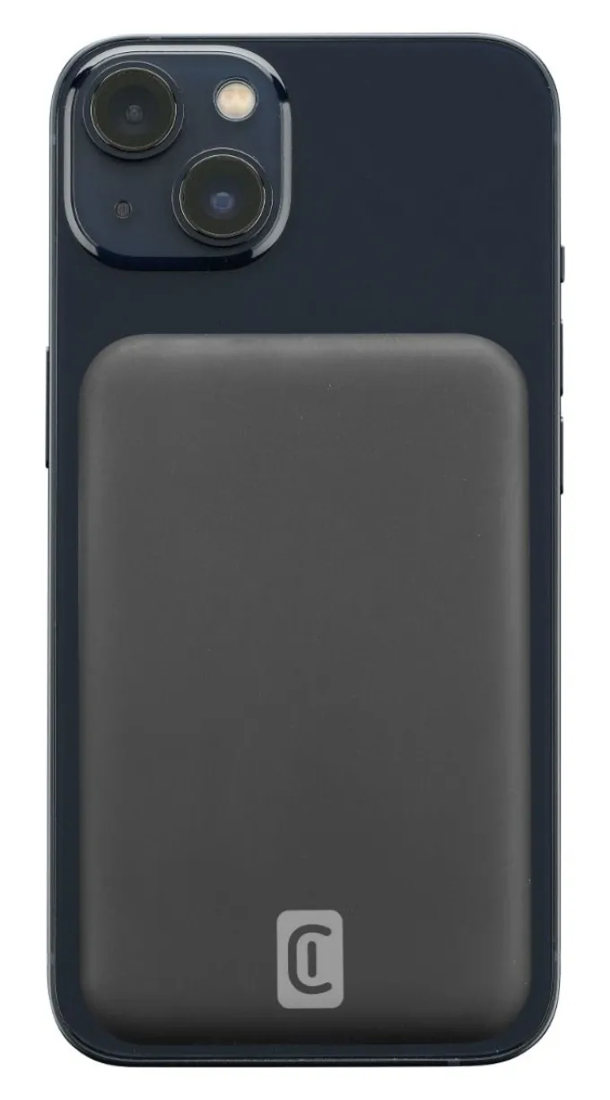 Cellularline Wireless power bank MAG 10000 Caricabatterie portatile compatibile con MagSafe Nero